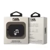 Carcasă din silicon Karl Lagerfeld cu logo 3D NFT Karl și Choupette pentru AirPods Pro 2, neagră