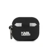 Carcasă din silicon Karl Lagerfeld Rue St Guillaume pentru Airpods 3, neagră