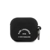Carcasă din silicon Karl Lagerfeld Rue St Guillaume pentru Airpods 3, neagră