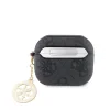 Carcasă Guess 4G Script PC/PU Charm pentru AirPods 3, neagră