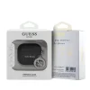 Carcasă Guess 4G Script PC/PU Charm pentru AirPods 4, neagră