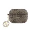 Carcasă Guess 4G Script PC/PU Charm pentru AirPods Pro 2, maro