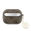 Carcasă Guess 4G Script PC/PU Charm pentru AirPods Pro 2, maro