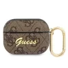 Carcasă Guess 4G Script PC/PU pentru Airpods Pro, maro