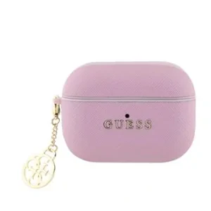 Carcasă Guess Saffiano 4G Charm pentru AirPods Pro 2, roz