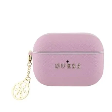 Carcasă Guess Saffiano 4G Charm pentru AirPods Pro 2, roz