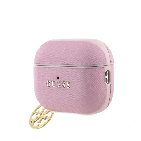 Carcasă Guess Saffiano 4G Charm pentru AirPods Pro 2, roz
