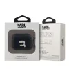 Carcasă Karl Lagerfeld cu imprimeu Karl Head în relief din PU pentru AirPods Pro, neagră