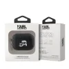 Carcasă Karl Lagerfeld din PU cu motive Karl și Choupette în relief pentru AirPods Pro 2, neagră