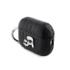 Carcasă Karl Lagerfeld din PU cu motive Karl și Choupette în relief pentru AirPods Pro 2, neagră