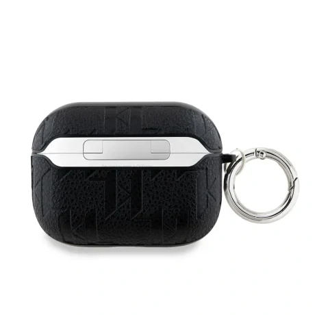 Carcasă Karl Lagerfeld din PU cu motive Karl și Choupette în relief pentru AirPods Pro 2, neagră