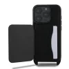 Carcasă Karl Lagerfeld Saffiano Crossbody Strap Karl and Choupette pentru iPhone 16 Pro, neagră