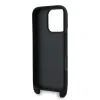 Carcasă Karl Lagerfeld Saffiano Crossbody Strap Karl and Choupette pentru iPhone 16 Pro, neagră