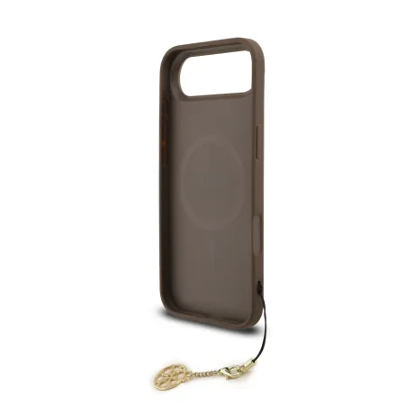 Carcasă spate Guess 4G Charm MagSafe pentru iPhone Air, maro, ton pe ton