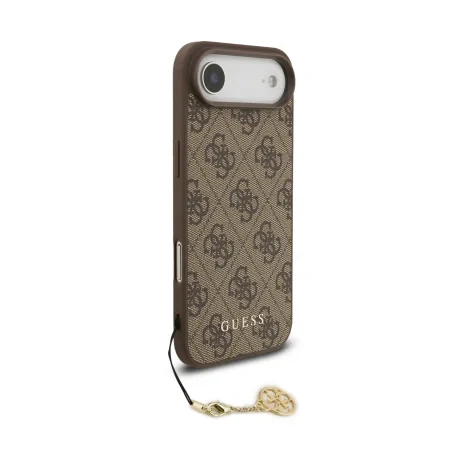 Carcasă spate Guess 4G Charm MagSafe pentru iPhone Air, maro, ton pe ton
