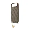 Carcasă spate Guess 4G Charm MagSafe pentru iPhone Air, maro, ton pe ton