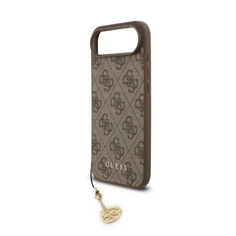 Carcasă spate Guess 4G Charm MagSafe pentru iPhone Air, maro, ton pe ton