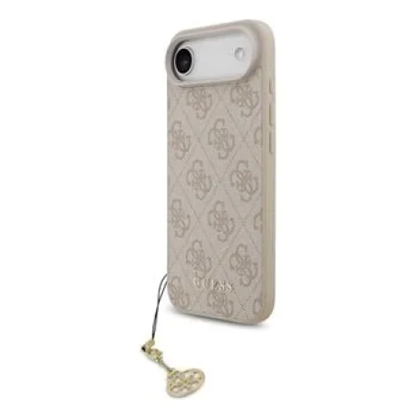 Carcasă spate Guess 4G Charm MagSafe pentru iPhone Air, roz ton pe ton