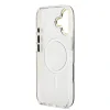 Carcasă spate Guess PC/TPU Mirror 4G cu sclipici și logo MagSafe pentru iPhone 17, aurie