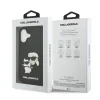 Carcasă spate Karl Lagerfeld 3D Cauciuc Karl și Choupette pentru iPhone 17 Negru