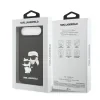 Carcasă spate Karl Lagerfeld 3D Cauciuc Karl și Choupette pentru iPhone Air, Negru