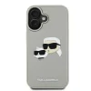 Carcasă spate Karl Lagerfeld 3D Rubber Double Heads pentru iPhone 16, bej