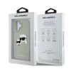 Carcasă spate Karl Lagerfeld 3D Rubber Double Heads pentru iPhone 16, bej