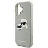 Carcasă spate Karl Lagerfeld 3D Rubber Double Heads pentru iPhone 16, bej