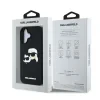 Carcasă spate Karl Lagerfeld 3D Rubber Double Heads pentru iPhone 16, neagră