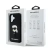 Carcasă spate Karl Lagerfeld 3D Rubber Iconic pentru iPhone 16, neagră