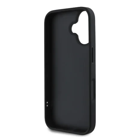 Carcasă spate Karl Lagerfeld 3D Rubber Iconic pentru iPhone 16, neagră