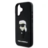 Carcasă spate Karl Lagerfeld 3D Rubber Iconic pentru iPhone 16, neagră