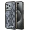 Carcasă spate Karl Lagerfeld cu sclipici lichid și monogramă în gradient pentru iPhone 15 Pro Max, neagră