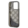 Carcasă spate Karl Lagerfeld cu sclipici lichid și monogramă în gradient pentru iPhone 15 Pro Max, neagră