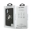 Carcasă spate Karl Lagerfeld din silicon lichid Karl and Choupette MagSafe pentru iPhone 17, neagră