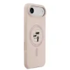 Carcasă spate Karl Lagerfeld din silicon lichid Karl and Choupette MagSafe pentru iPhone Air, roz