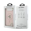 Carcasă spate Karl Lagerfeld din silicon lichid Karl and Choupette MagSafe pentru iPhone Air, roz
