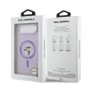 Carcasă spate Karl Lagerfeld din silicon lichid Karl and Choupette MagSafe pentru iPhone Air, violet