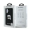 Carcasă spate Karl Lagerfeld din silicon lichid Karl Head MagSafe pentru iPhone 16, neagră