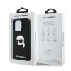 Carcasă spate Karl Lagerfeld din silicon lichid Karl Head MagSafe pentru iPhone 16 Pro, neagră