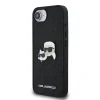 Carcasă spate Karl Lagerfeld Fixed Glitter Metal K&amp;amp;CH pentru iPhone 16e/17e, neagră