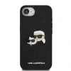 Carcasă spate Karl Lagerfeld Fixed Glitter Metal K&amp;amp;CH pentru iPhone 16e/17e, neagră