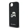 Carcasă spate Karl Lagerfeld Fixed Glitter Metal K&amp;amp;CH pentru iPhone 16e/17e, neagră