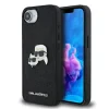 Carcasă spate Karl Lagerfeld Fixed Glitter Metal K&amp;amp;CH pentru iPhone 16e/17e, neagră