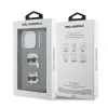 Carcasă spate Karl Lagerfeld Grained PU K&amp;amp;CH Heads pentru iPhone 16 Pro, gri