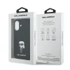 Carcasă spate Karl Lagerfeld Iconic din silicon lichid metalic pentru iPhone 17, neagră