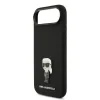 Carcasă spate Karl Lagerfeld Ikonic din silicon lichid metalic pentru iPhone Air, neagră