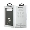 Carcasă spate Karl Lagerfeld Ikonic din silicon lichid metalic pentru iPhone Air, neagră