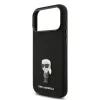 Carcasă spate Karl Lagerfeld Ikonik din silicon lichid metalic pentru iPhone 17 Pro Max, neagră