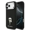 Carcasă spate Karl Lagerfeld Ikonik din silicon lichid metalic pentru iPhone 17 Pro Max, neagră
